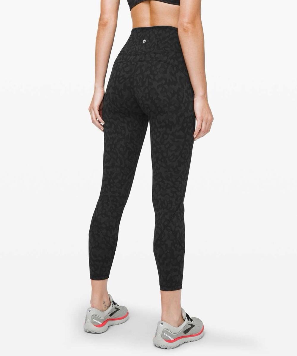 Lululemon In Movement Leggings 25" Everlux Formation Camo Deep Coal Multi Size 6
